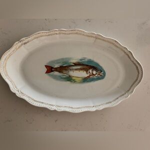 O&E.G. Royal Austria Porcelain fish  Plate